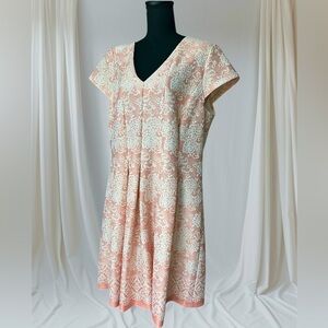 Jessica Howard Pink White Lace Dress Plus Wedding Guest Bridal Baby Shower 16W